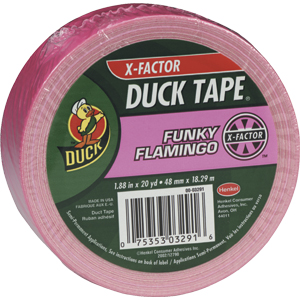 Duck Brand 868088 Duct Tape 1.88&#34; x 15 yd, Funky Flamingo Pink
