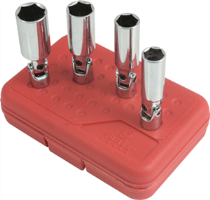 Sunex 8844 4 Pc. 3/8" Universal Swivel Spark Plug Socket Set