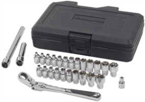 Gearwrench 891427 27 Pc. 1/4" Drive Pass-Thru Ratcheting Set-SAE/Metric