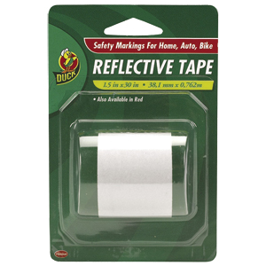 Henkel 896385 DUCK&reg; Brand Automotive Reflective Tape,1.5 X 30 WHITE