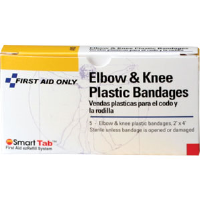 First Aid Only A103 2" X 4" Elbow & Knee Plastic Bandage, 5/Box