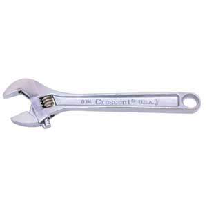 Cooper Tools AC18 Crescent Chrome Adjustable Wrench, 8&#34;