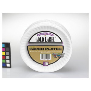 AJM CP6OAWH 6&quot; Gold Label Paper Plates