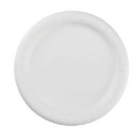 AJM CP9AJCWWH14 9" White Flute Paper Plates