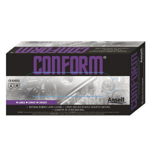 Ansell 69210M Conform&#174; Premium Latex Gloves, Medium