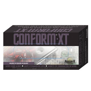 Ansell 69318L Conform&#174; XT Premium Latex Gloves, Large