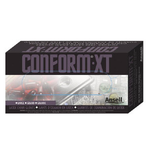 Ansell 69318S Conform&#174; XT Premium Latex Gloves, Small