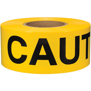 Presco B3102Y16 CAUTION Barricade Tape, 2 mil, Yellow