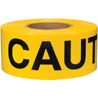 Presco B3102Y16 CAUTION Barricade Tape, 2 mil, Yellow