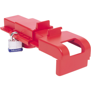 North Safety BS04 B-Safe&reg; Ball Valve Lockout, Universal Butterfly, Red