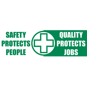 National Marker BT31 Safety Banner, Safety Protects, 3&#39; x 10&#39;
