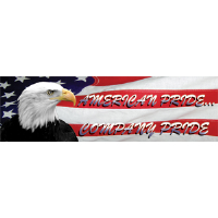 National Marker BT34 Safety Banner, American Pride, 3' x 10'
