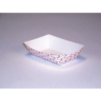 Boardwalk 30LAG025 Red Weave Paper Food Trays, 1/4#, 1000/Cs.