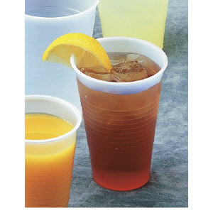 Boardwalk YE-10 Translucent Plastic Cups, 10 Ounce, 25/100