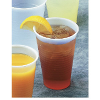 Boardwalk YE-160 Translucent Plastic Cups, 16 Ounce, 12/80