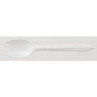 Boardwalk YFW-QW Mediumweight White Plastic Sporks, 1000/Cs.