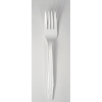 Boardwalk YPH-FW Heavyweight Polystyrene White Forks, 1000/Cs.