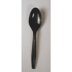 Boardwalk YPH-SE Heavyweight Polystyrene Black Spoons, 1000/Cs.