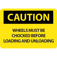 National Marker C70AB Caution Wheel Chock Sign,10x14", Aluminum