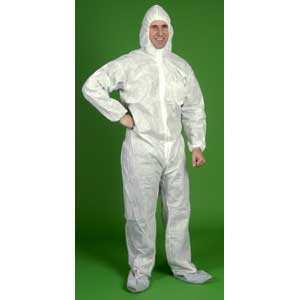 Lakeland C8414 SafeGard® SMS Coverall - Zip, Elast. Wrist/Ankle/Hood/Boot, 25/Cs. 2XL