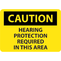 National Marker C88RB Caution Hearing Protection Required Sign