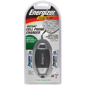 Energizer CEL2MOT Energi To Go® Instant Cell Phone Charger, Motorola Energizer CEL2MOT Energi To Go® Instant Cell Phone Charger, Motorola