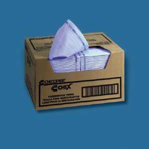 Chicopee 8253 Chix&#174; Blue Foodservice Towels 13 x 21&quot;, 150/Cs.