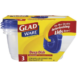 GladWare Entre Food Storage Containers with Glad Lock Tight Seal