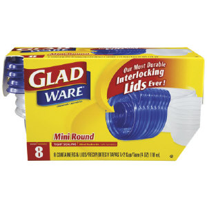 Clorox 70240 GladWare&#174; Round Entree Containers, 4 Oz, 8/Case