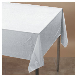 Converting Inc. 13180 Plastic Table Cover Roll, White, 40&quot; x 300'