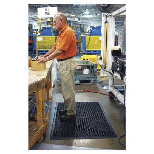 Ludlow Composites WSTF35 BLA Safewalk&#8482; Anti-Fatigue Drainage Mat, Black