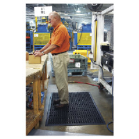 Ludlow Composites WSTF35 BLA Safewalk™ Anti-Fatigue Drainage Mat, Black