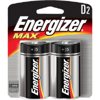 Energizer E95BP-2 Energizer Max D Batteries, 2/Pkg