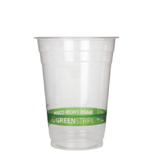Eco Products EP-CC12-GS Green Stripe&#8482; Compostable Cold Cups, 12 Ounce