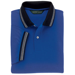 Outer Banks&reg; Pique Racing Jacquard Stripe Golf Shirt, Royal Blue, M