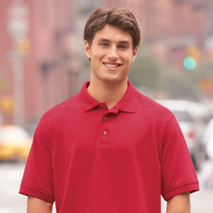 Anvil&reg; Golf Shirt w/ Stain Repel, Red, Small
