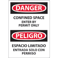 National Marker ESD162PB Danger Confined Space Sign, Vinyl