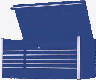 Extreme Tools EX5510CHBL 55" 10 Drawer Top Chest - Blue Extreme Tools EX5510CHBL 55" 10 Drawer Top Chest - Blue