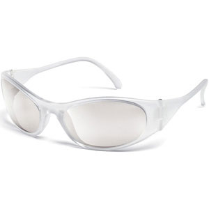 MCR Safety F2149 Frostbite 2® Safety Glasses,White,I/O Clear Mirror MCR Safety F2149 Frostbite 2® Safety Glasses,White,I/O Clear Mirror