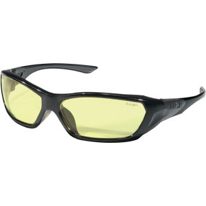 MCR Safety FF124 ForceFlex&#153; Eyewear,Black,Amber