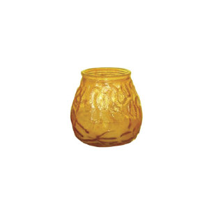 Fancy Heat F460-AM Victorian Filled Glass Candles, Amber