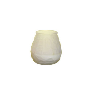 Fancy Heat F460-FWH Victorian Filled Glass Candles, Frosted White