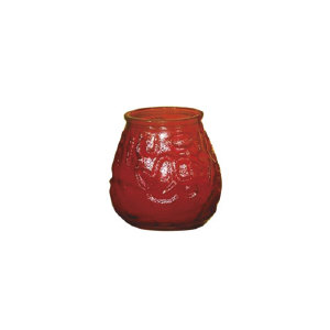 Fancy Heat F460-RD Victorian Filled Glass Candles, Red