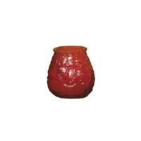 Fancy Heat F460-RD Victorian Filled Glass Candles, Red