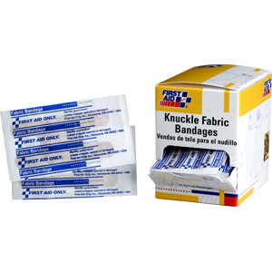 First Aid Only G124 Knuckle Bandage, Fabric, 40/Bx.