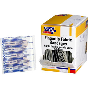 First Aid Only G127 Fingertip Fabric Bandages,1-3/4 x 2", 100/Bx. First Aid Only G127 Fingertip Fabric Bandages,1-3/4 x 2", 100/Bx.