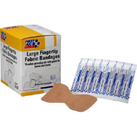 First Aid Only G128 Fingertip Fabric Bandages,1-3/4" x 3", 25/Bx.