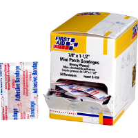 First Aid Only G159 Heavy Woven Mini Patch Bandages,7/8 x 1.5", 50/Bx.