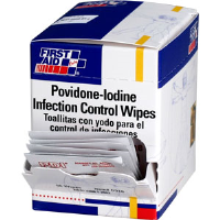 First Aid Only G310 Povidone-Iodine Infection Control Wipes, 50/Box