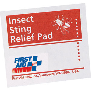 First Aid Only G326 Insect Sting Relief Pads, 50/Box